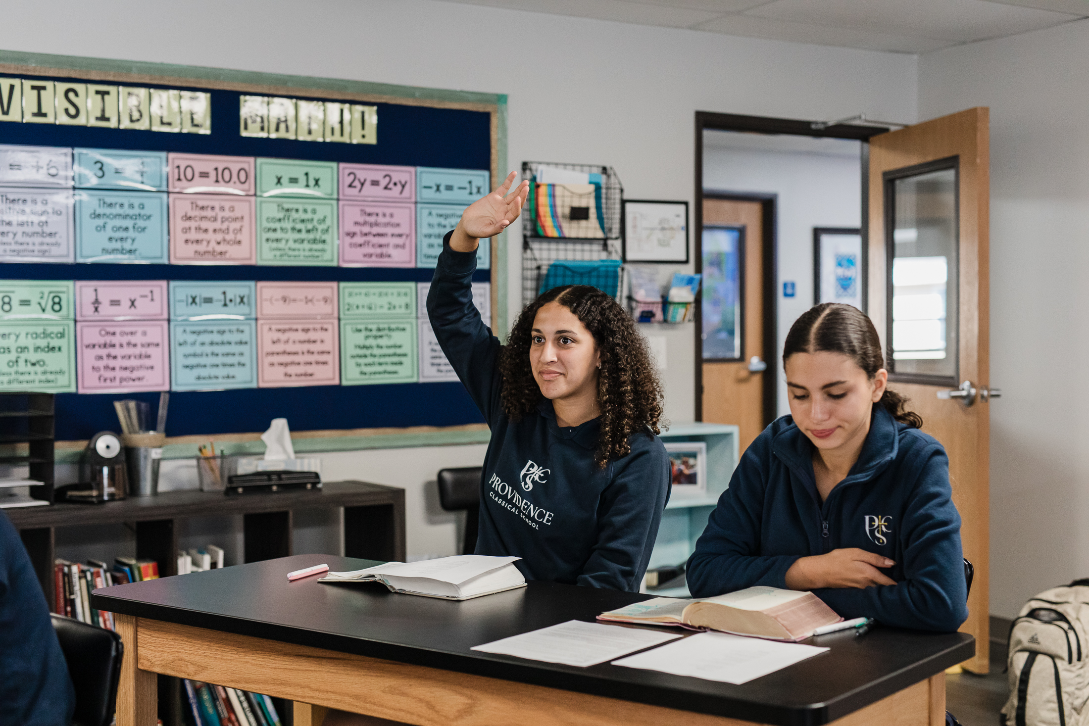 Students engaging in classical learning at PCS, a private Christian school in Houston, TX.