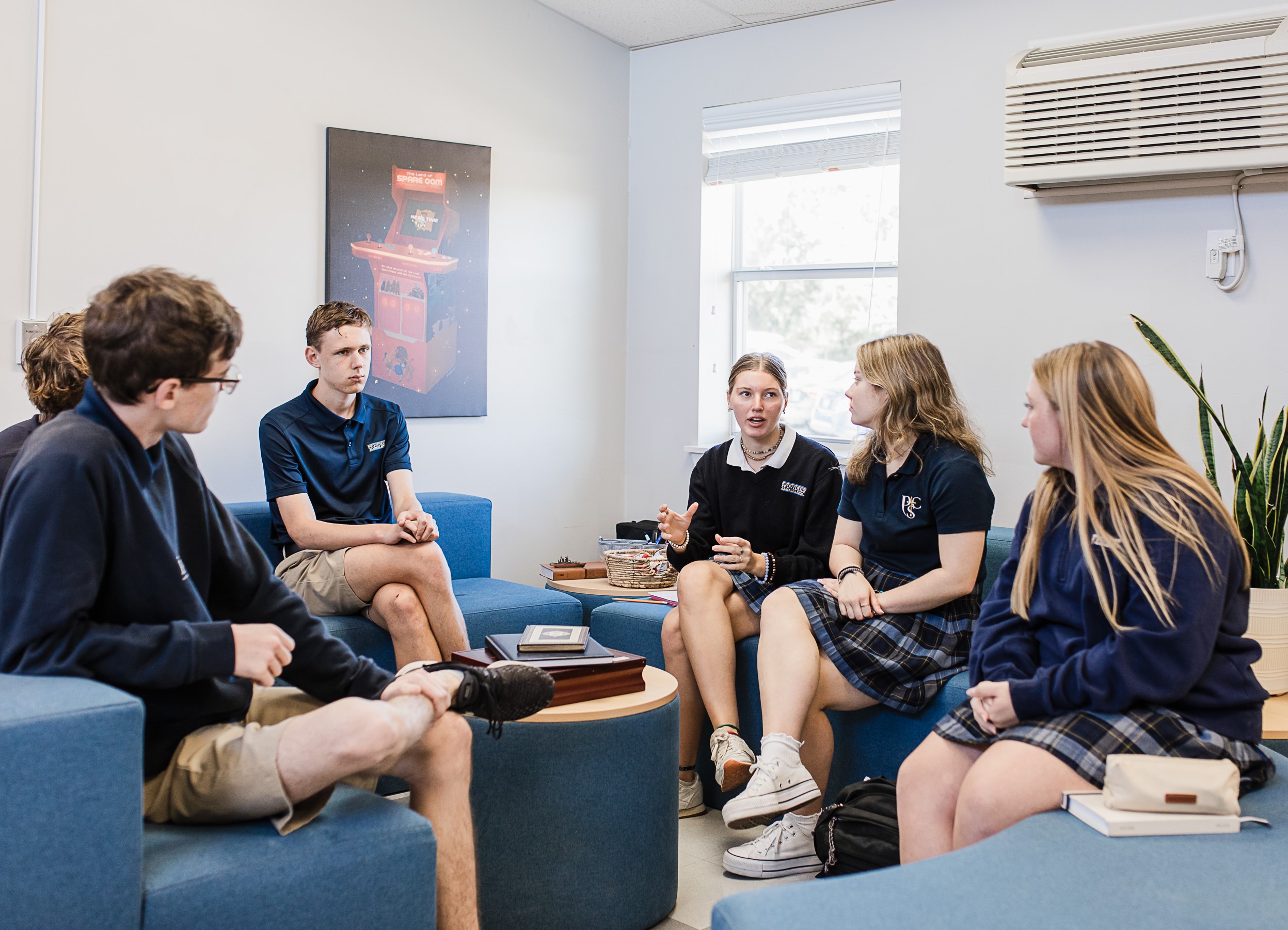 Students engaging in classical learning and leadership at PCS, a private Christian school in Houston, TX.