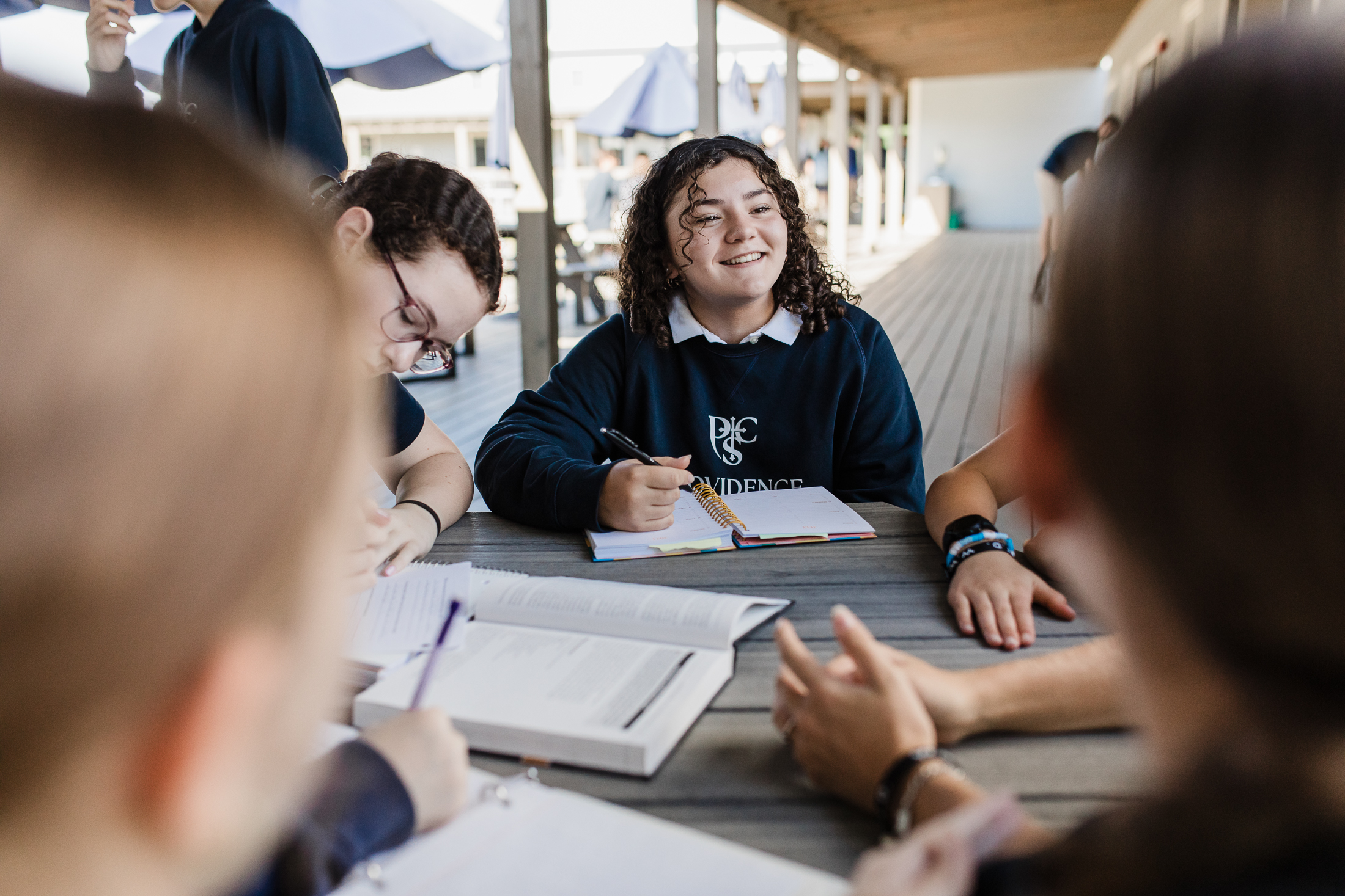 Students engaging in classical learning at PCS, a private Christian school in Houston, TX.
