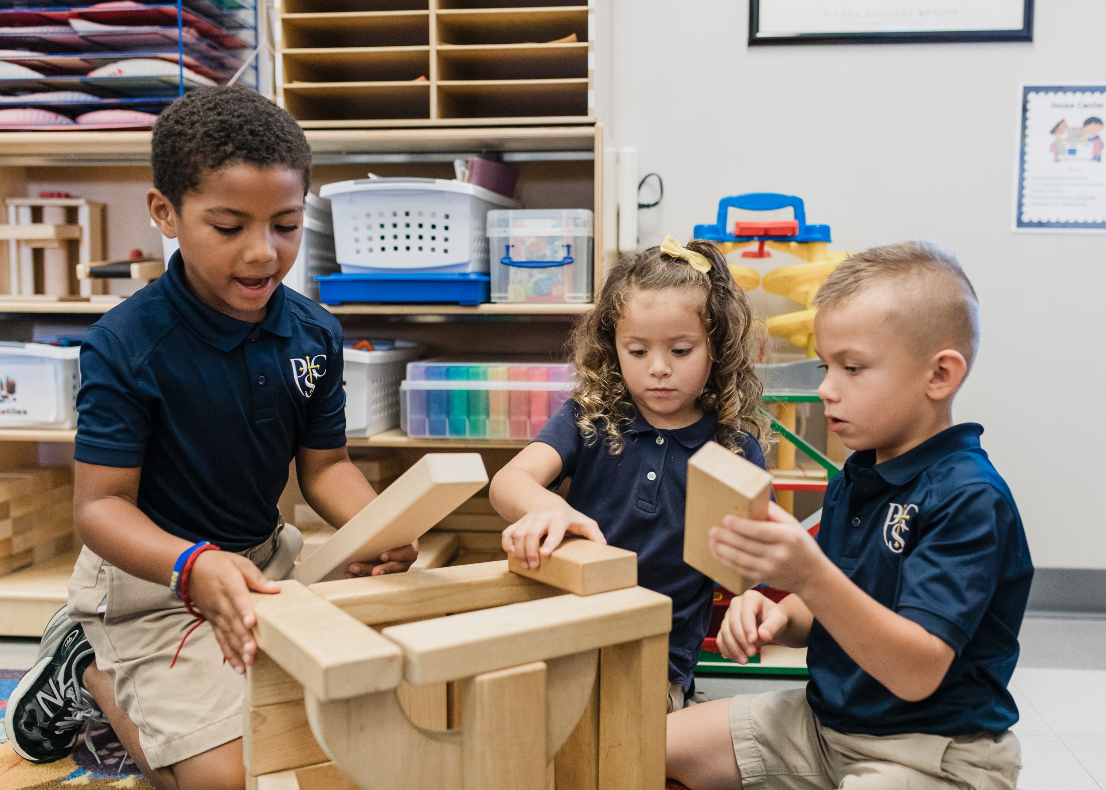 Children engaging in classical learning at PCS, a private Christian school in Houston, TX.