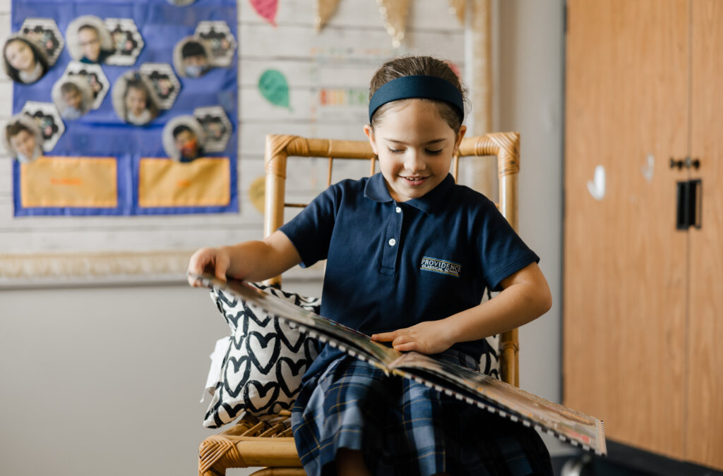 Students engaging in classical learning at PCS, a private Christian school in Houston, TX.